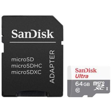 Imagem de Cartão De Memória 64Gb Micro Sdxc Sandisk  - Classe 10 Ultra