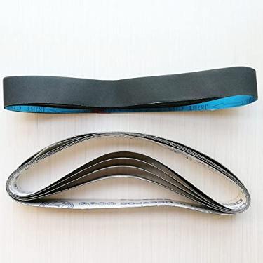Imagem de 5 peças Cinta de lixar 50 x 915mm. 2"; x 36"; Tela De Lixar Carborundum Para Metal. 915 Bandas de lixa com grão 100 180 240 320 400,5pcs grão 100 branco