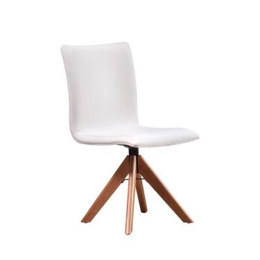 Imagem de Cadeira Giratória Nice Off White e Madeira