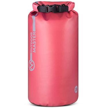 Imagem de Saco Seco OutdoorMaster – Bolsa Impermeável – Acessórios Kayak Mochila Impermeável para a Praia, Rafting, Pesca, Caiaque, Natação, Presentes de Barco para Homens e Mulheres, Fuchsia Pink, 30L