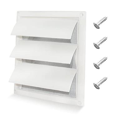 Imagem de Beaquicy Tampa de ventilação para secadora de 15 cm (6") para saída de capô de ventilação de parede externa (tamanho total da unidade 20 x 20 cm)