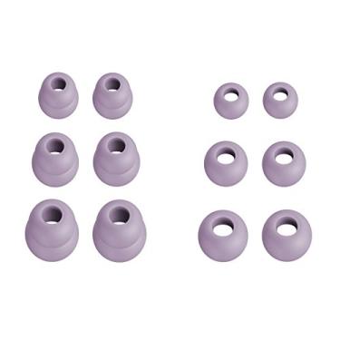 Imagem de 12 peças (DF-3sz) Adaptadores de reposição de flange dupla e redondo cinza-claro P/M/G compatível com fones de ouvido BeatsX, Powerbeats 3 2 1 e Urbeats 3 fones de ouvido