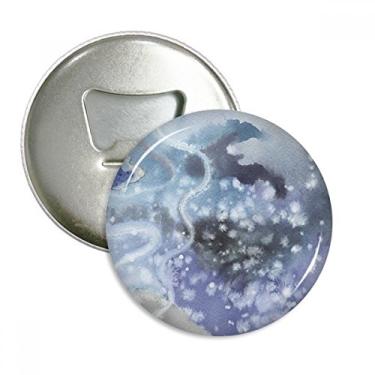 Imagem de Abridor de garrafas de tinta abstrata aquarela sombreado ímã de geladeira emblema multifuncional