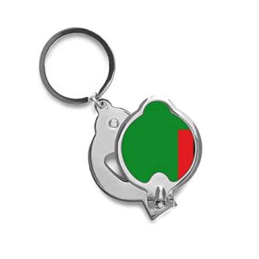 Imagem de Cortador de unhas com a bandeira nacional da Zâmbia e o país da África, tesoura de aço inoxidável