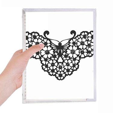 Imagem de Caderno de borboleta com asas florais e folhas soltas recarregáveis para diário