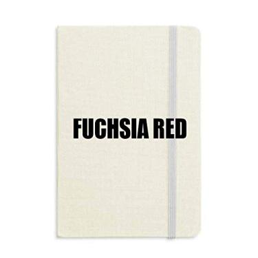 Imagem de Caderno com nome de cor vermelha fúcsia capa dura diário clássico A5 presente