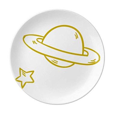 Imagem de Anel de estrela em torno de estrelas prato decorativo porcelana salver louça jantar prato