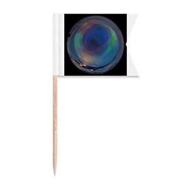 Imagem de Abyss Hollow Planet Bandeiras de palito de dente sombrias para marcação de rotulagem para bolo de festa comida prato de queijo