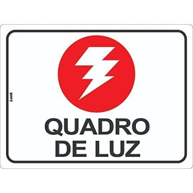 Imagem de Placa Aviso Sinalização Quadro De Luz 15x20cm Tamanho:15X20CM