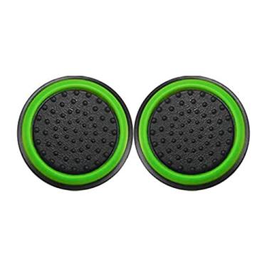 Imagem de 1 Par de Grips Compatível com controle Joystick Playstation 3 4 5 PS3 PS4 PS5 Xbox One S X Series S X Nintendo Wii U Protetora Anti Derrapante Silicone Proteção do Botão Analógico (Verde Claro)