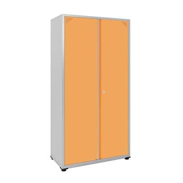 Imagem de Armário 2 Portas 4 Prateleiras Ap403sl Aço Pandin Móveis Cinza/laraja Picasso