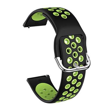 Imagem de DFAMIN Pulseiras de pulso de relógio inteligente de 20 mm para Xiaomi GTS/GTS 2 Mini 2E Pulseira de silicone BIP S U Pro (Cor: Cor N, Tamanho: Para GTS 2)