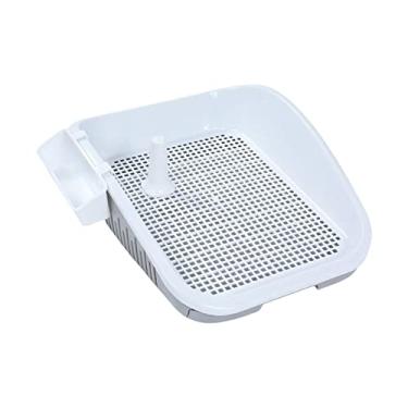 Imagem de IEUDNS Titular de almofada para cachorro manter as patas e o chão Lattice à prova de respingos reutilizável Portátil Mictório para cachorro, CINZENTO