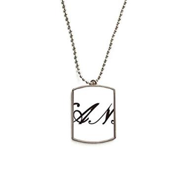 Imagem de DIYthinker Colar para animais de estimação com pingente de corrente de aço inoxidável com letras curvadas da vovó