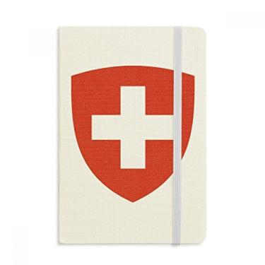 Imagem de Caderno com emblema nacional da Suíça Europa oficial de tecido capa dura diário clássico