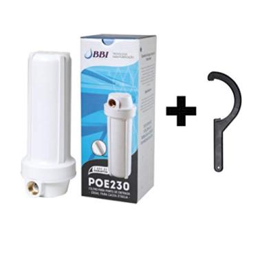 Imagem de Filtro De Agua Para Caixa D'água Cavalete Ponto De Entrada Bbi Poe Com Refil Plissado Lavável + Chave