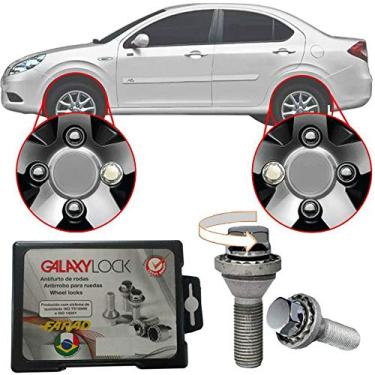 Imagem de Trava Antifurto Anti Roubo de Roda Parafuso Porca Farad Galaxylock Jac J3 Turin 2010 à 2015 Com Mais de 10.000 Segredos H1/M