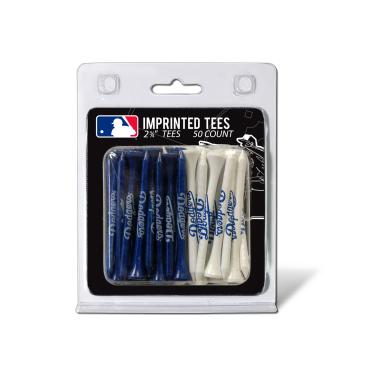Imagem de Team Golf MLB Los Angeles Dodgers Pacote com 50 camisetas de golfe de 6,5 cm, pacote com 50, tamanho regular, várias cores de equipes