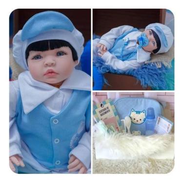 Boneca Bebê Reborn Menino 100% Silicone Realista - Milk Brinquedos - Boneca  Reborn - Magazine Luiza