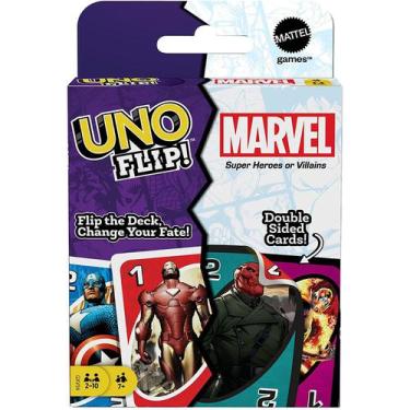 Imagem de Jogo De Cartas Uno Flip Marvel - 112 Cartas - Mattel Games