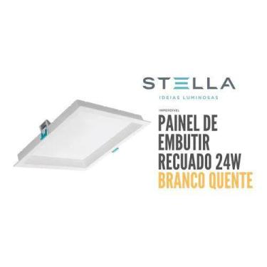 Imagem de Painel Led Embutir Stella 24W Deep Recuado 3000K Sth8904br/3