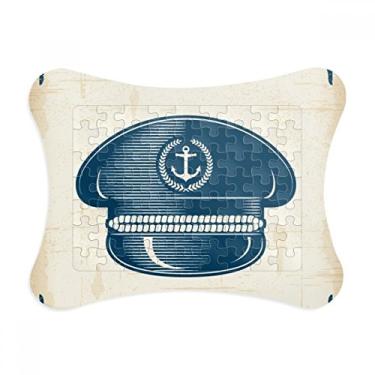 Imagem de Marinheiro chapéu navegação militar oceano moldura decoração quebra-cabeça ornamento jogo