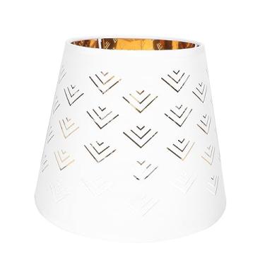 Imagem de OSALADI 2 Peças Abajur Luminária De Mesa Rústica Tampa Da Lâmpada Gótica Lâmpadas Escudo De Luz Em Casa Decoração Da Lâmpada Tampa Da Lâmpada De Mesa Luminária De Piso Branco Tecido Tabela