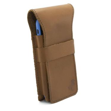 Imagem de Capa Bainha Protetor Para Celular Smartphone Couro Portatil Resistente Passador Para Cinto