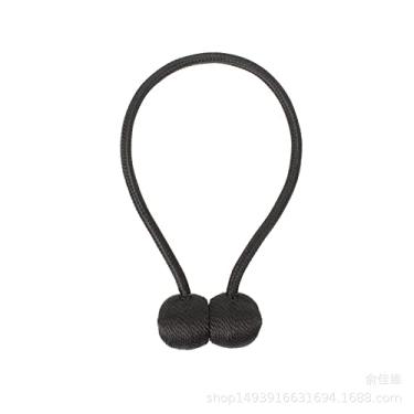 Imagem de Cortina de cabeça redonda de poliéster fivela magnética cortina simples fivela magnética cinta Joker sem instalação perfurada fivela de cortina tiebacks, T4,4 pcs