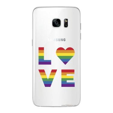 Imagem de Capa Case Capinha Samsung Galaxy  S7 Edge Arco Iris Love - Showcase