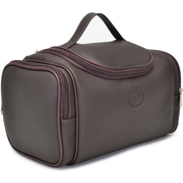 Imagem de Necessaire Estojo Grande Mala Organizadora Feminina Masculina Ziper e Alça Mão