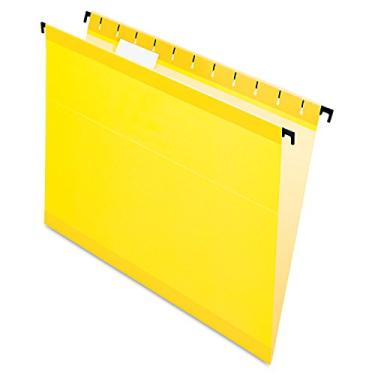 Imagem de Pendaflex Pasta suspensa reforçada SureHook, tamanho carta, amarelo, 20 por caixa (6152 1/5 AMARELO)