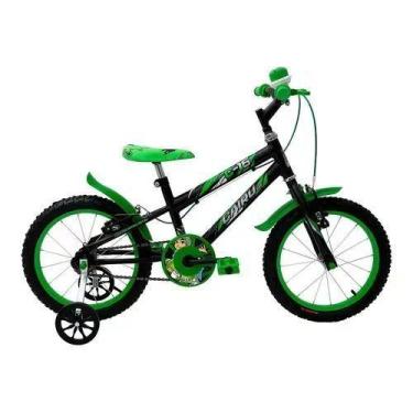 Imagem de Bicicleta Aro 16 - Infantil - Preto E Verde - Cairu