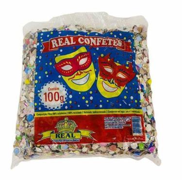 Imagem de Confetes de Carnaval Colorido 100g Papel Festas