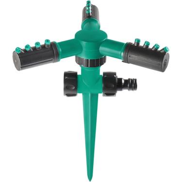 Imagem de Irrigador Giratório 3 Jatos Aspersor 360 Graus Espiga Para Jardim Gramado Horta Plantação Agrícola [Kadê]