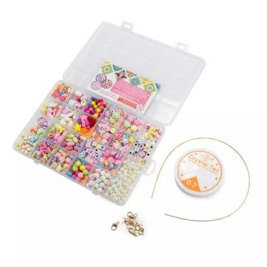 Imagem de Kit Miçanga 550 peças 4 fechos e 8m de fio Iniciante - Lanmax