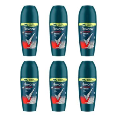 Imagem de Desodorante Roll-on Rexona 50ml Masc Antibacte Invisible-6un Desodorante roll-on rexona 50ml masc antibacte invisible-6un