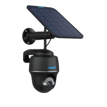 Imagem de REOLINK Sistema de câmera de segurança 2K sem fio ao ar livre, câmera solar de bateria Pan Tilt com WiFi de banda dupla de 2,4/5GHz, detecção inteligente, lapso de tempo, conversa