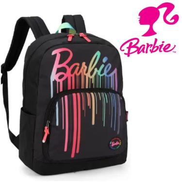Imagem de Mochila Bolsa de Costas Barbie Preto Filme Juvenil Meninas