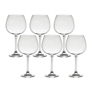 Imagem de Jogo 6 Taças De Cristal Para Vinho Bourgogne Ou Gin 850 Ml Flamenco Bo