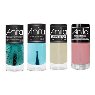 Imagem de Kit Tratamento Unhas Anita Cosméticos - Fortalecedor, Endurecedor e Hidratante - Unhas Longas e Saudáveis - 4 Unidades