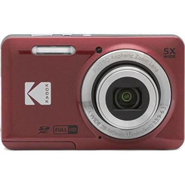 Imagem de KODAK Câmera digital PIXPRO Zoom FZ55-RD de 16 MP com zoom óptico de 5 x 28 mm de largura e tela LCD de 2,7 polegadas (vermelha)