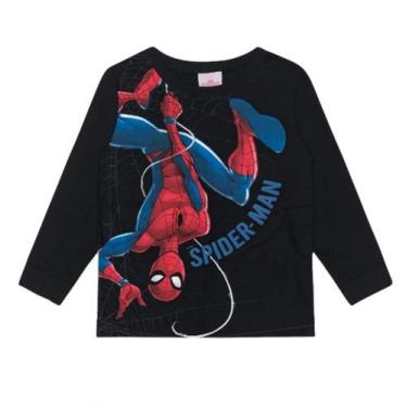 Imagem de Brandili Camiseta Manga Longa Spider Man Preto