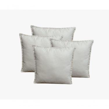 Imagem de Kit 4 Almofadas Decorativas Cheias Com Ziper Suede Bege