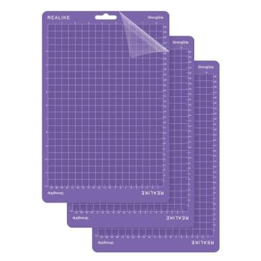 Imagem de REALIKE Tapete de corte de 21,6 cm x 30,5 cm compatível com Cricut Joy Xtra, tapetes de corte roxo com aderência forte para acessórios Joy Xtra
