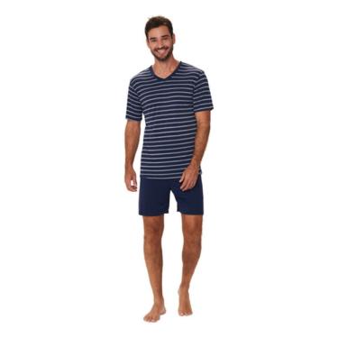 Imagem de Pijama Masculino Manga Curta Liganete Malha Fria Poliamida