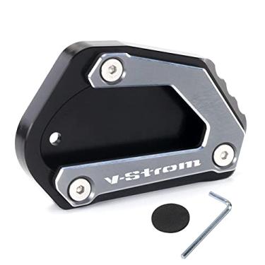 Imagem de Modeer Para V-Strom 650 650XT DL650 2004-2025 Extensão de alumínio CNC para suporte lateral placa de suporte de almofada vstrom 650 xt VSTROM650 dl 650 acessórios (cinza)