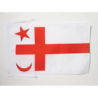Imagem de Faixa AZ bandeira Mi'Kmaq pessoas 45,72 cm x 30,48 cm - Bandeira Micmac pequenas 30 x 45 cm - 45,72 cm x 30,48 cm