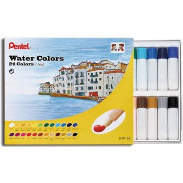 Imagem de Tinta Aquarela Pentel 24 cores Water colors HTP-24