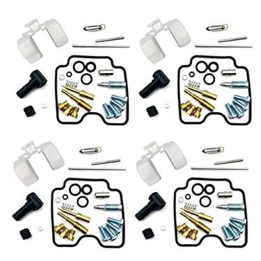 Imagem de 4 conjuntos de kit de reparo de carburador versão para YM XJR400 4HME F G/H J K l RH02J 2001~2007 com diafragma flutuante e vácuo